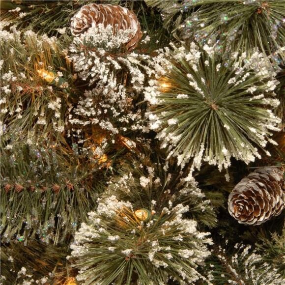 2 ft Pre-Lit Glittery Bristle Mini Artificial Christmas - Picture 4 of 5